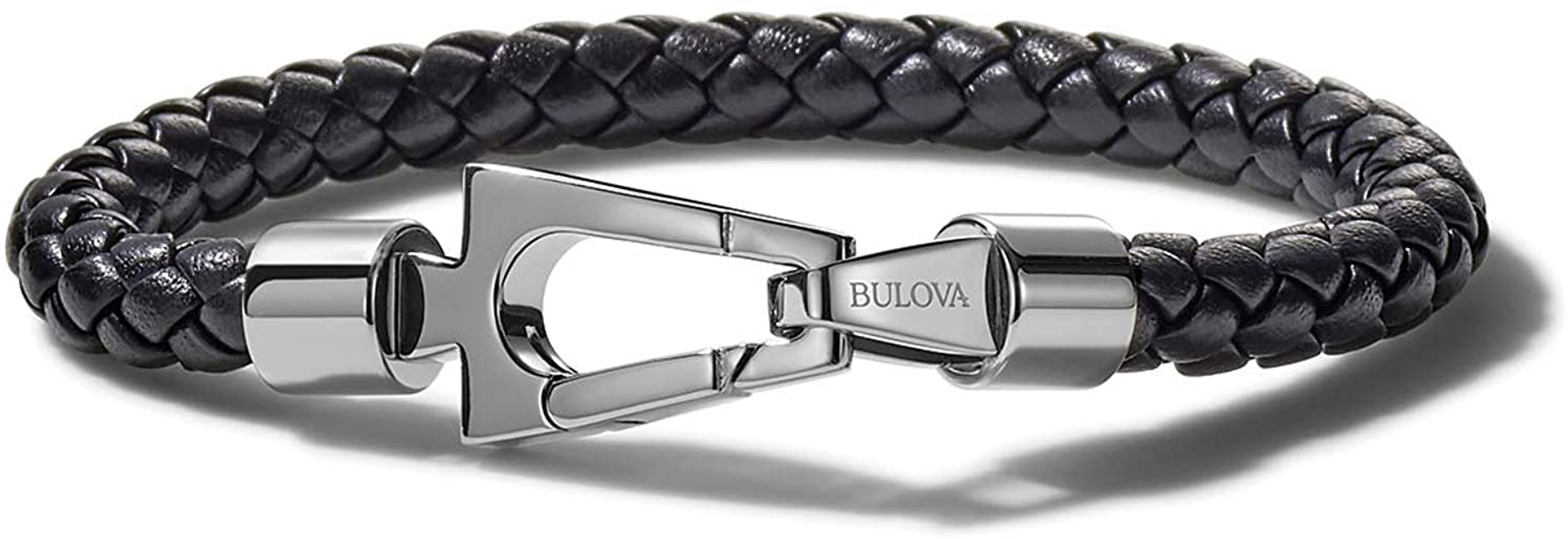 Bulova Mens Marine Star Leather Bracelet