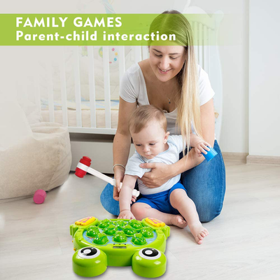 YEEBAY Interactive Whack a Frog Game, Learning, Active, Early Developmental Toy, Fun Gift for Age 3, 4, 5, 6, 7, 8 Years Old Kids, Boys, Girls,2 Hammers Included