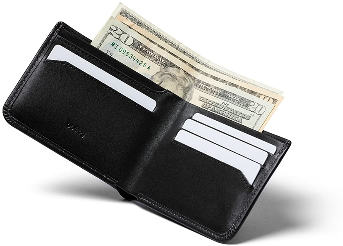 Bellroy Hide & Seek Wallet (Slim Leather Bifold Design, RFID Protected, Holds 5-12 Cards, Coin Pouch, Flat Note Section, Hidden Pocket)