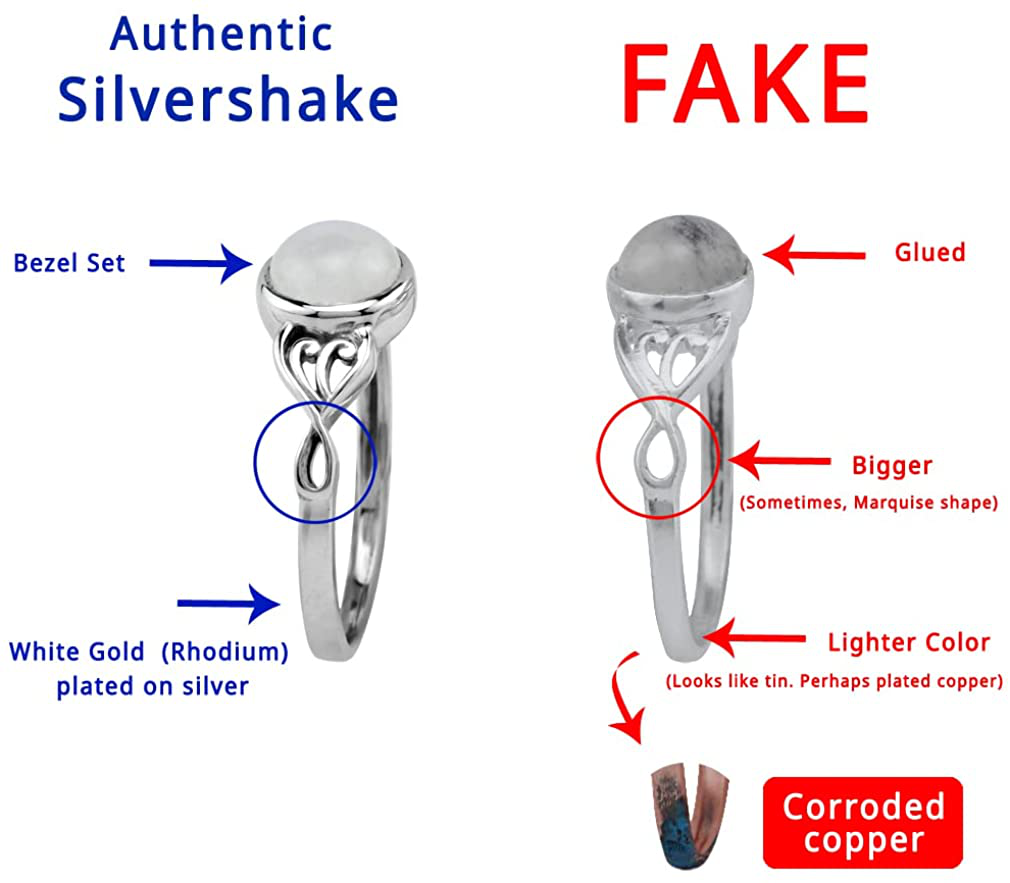 Silvershake 7Mm Natural Moonstone 925 Sterling Silver Victorian Style Solitaire Ring