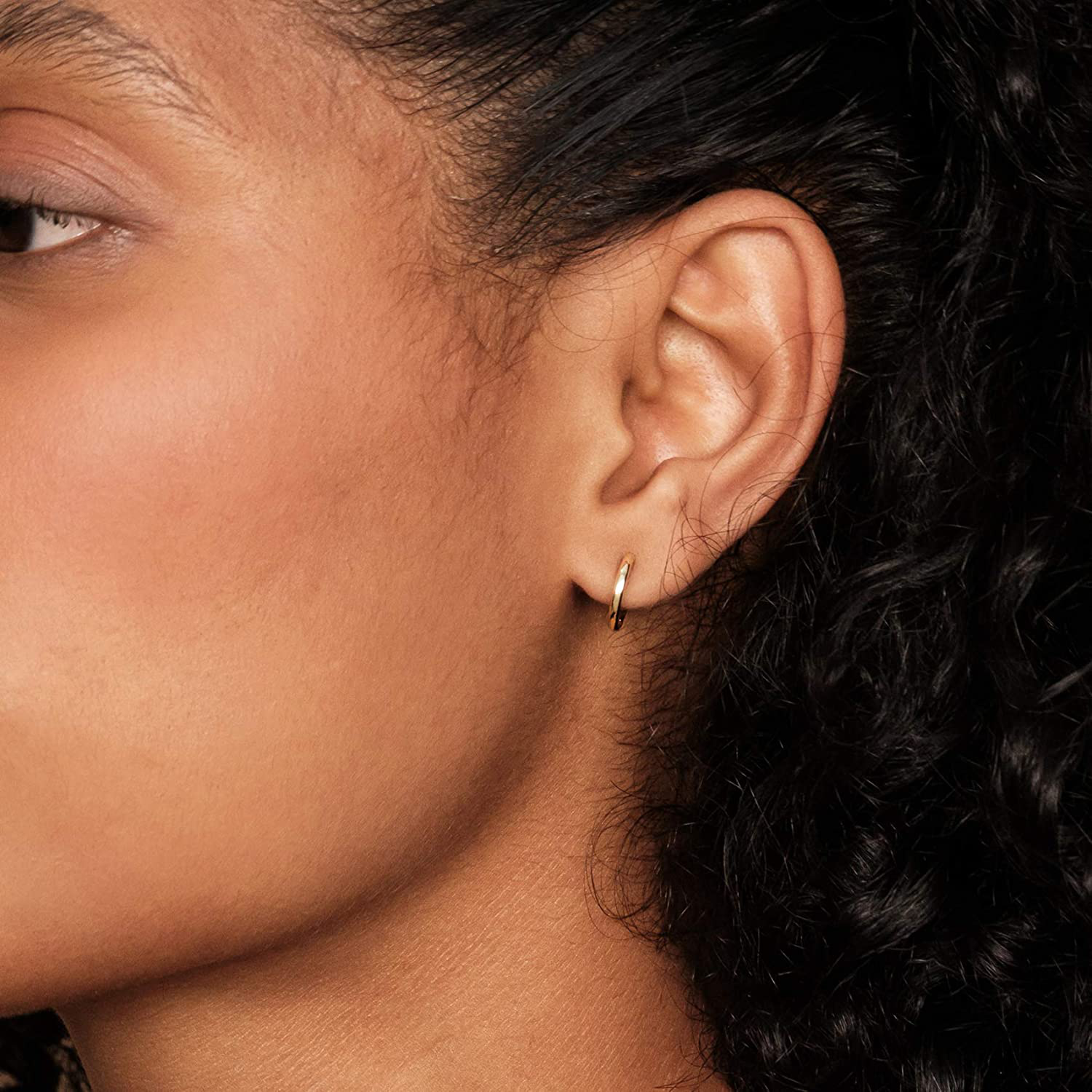 PAVOI 14K Gold Plated Cuff Earrings Huggie Stud | Small Hoop Earrings for Women