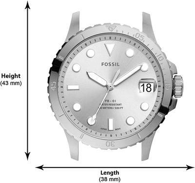 Fossil Women'S FB-01 Stainless Steel Dive-Inspired Casual Quartz Watch