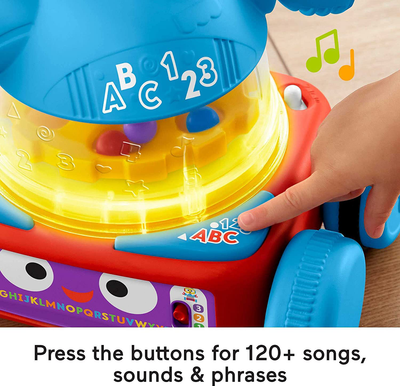 Fisher-Price 4-In-1 Ultimate Learning Bot, Electronic Activity Toy with Lights, Music and Educational Content for Infants and Kids 6 Months to 5 Years