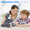 Interactive Electronic Plush Toy - Animated Sound Control Electronic Pet Robot Cat Kitten Toys Gifts for Boys & Girls Kids Birthday Christmas(Led Eyes) (Gray)