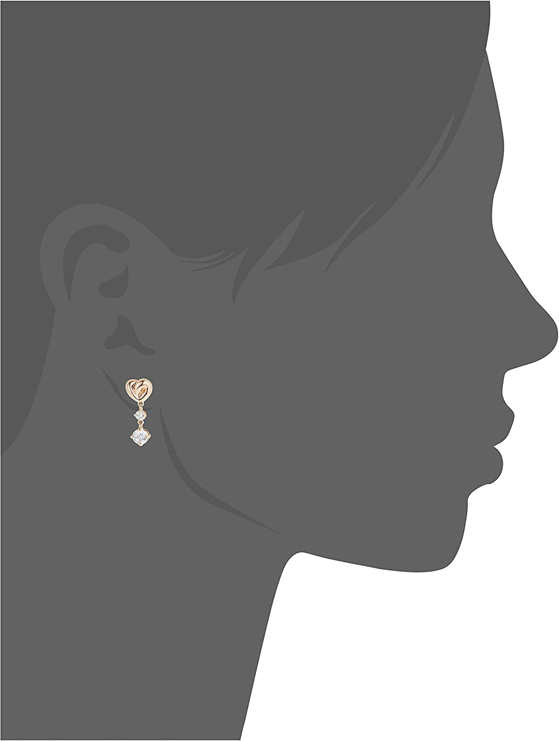 ★大人気★【SWAROVSKI】 Lifelong Heart RoseGold Earrings★ NIB AUTHENTIC SWAROVSKI Lifelong Heart drop earrings, Heart