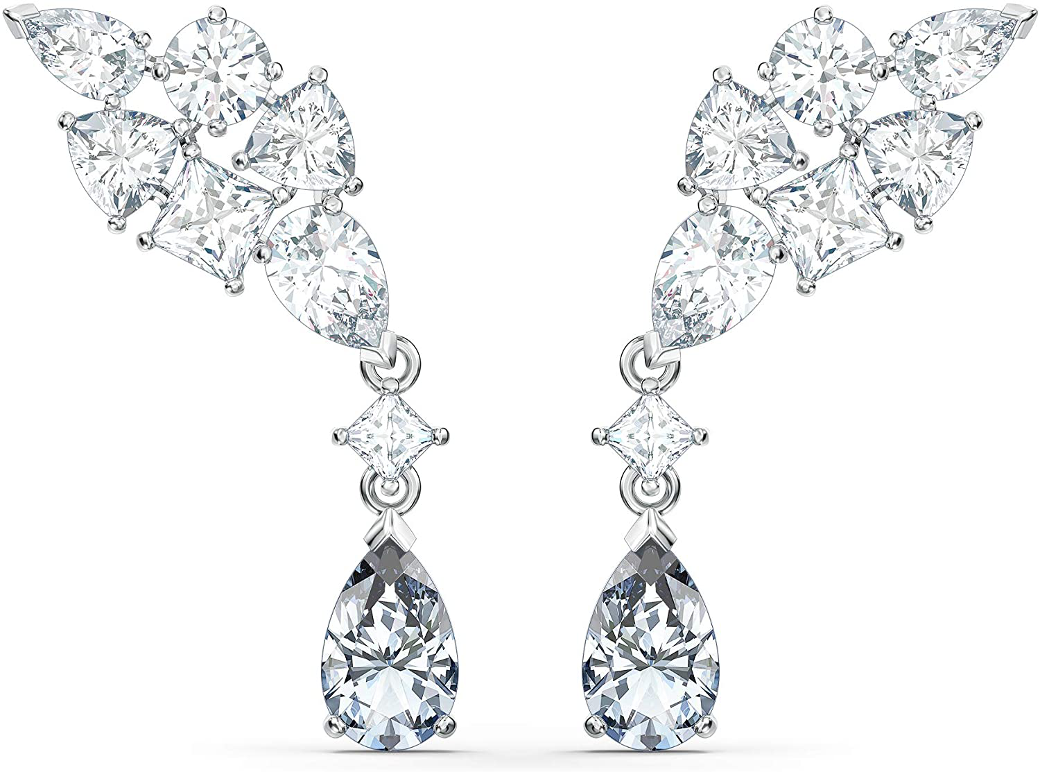 SWAROVSKI Women'S Tennis Deluxe Jewelry Collection, Rhodium & Rose Gold Tone Finish, Clear Crystals