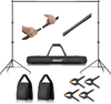 EMART Photo Video Studio 10Ft Adjustable Background Stand Backdrop Support System Kit with Carry Bag