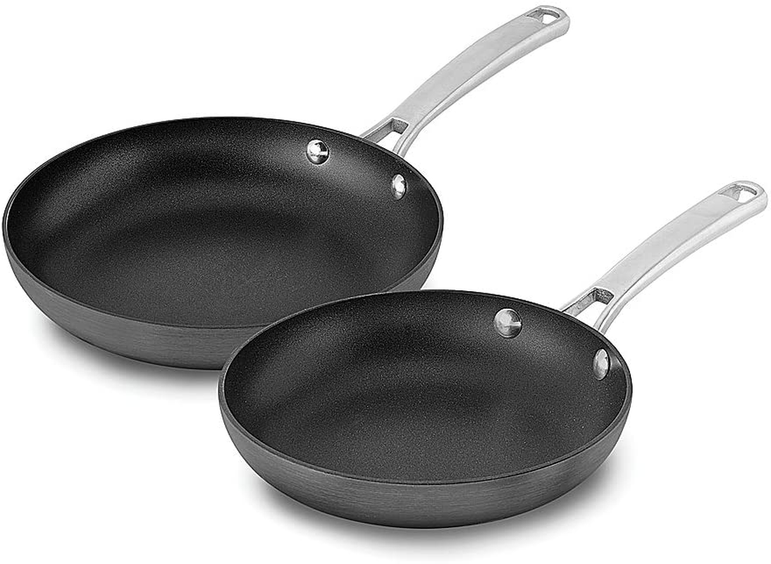 Calphalon 2 Piece Classic Nonstick Frying Pan Set, Grey