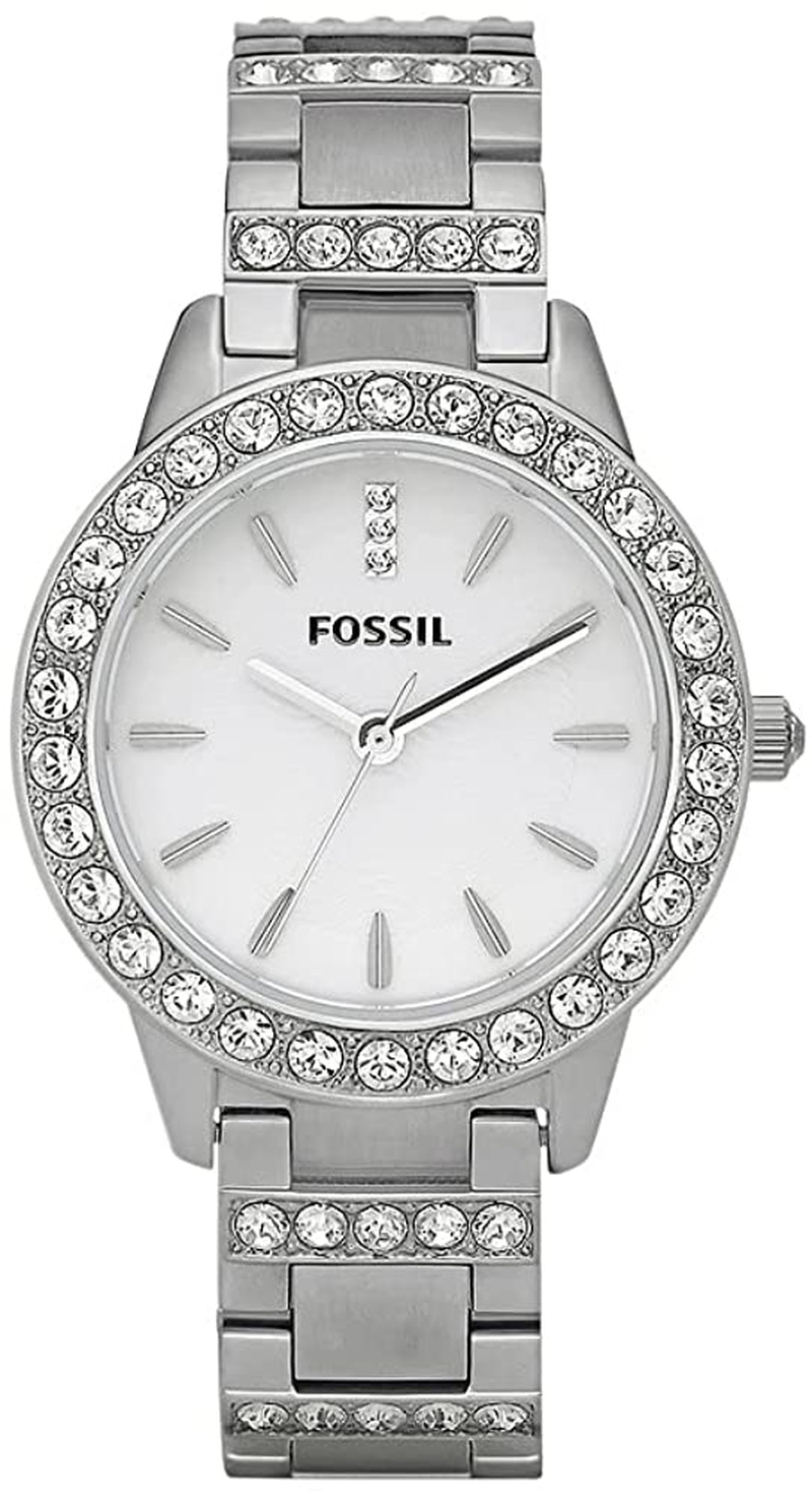 Fossil Women'S Jesse Stainless Steel Crystal-Accented Dress Quartz Watch