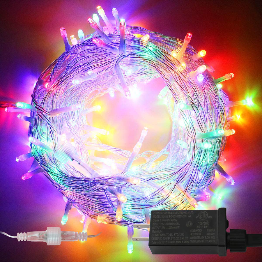 YAOZHOU Christmas String Lights Indoor Outdoor IP44 Waterproof 66Ft 200LED 8 Modes Multicolor Fairy Decor Lights for Holiday,Party,Wedding,Garden(Multicolor)