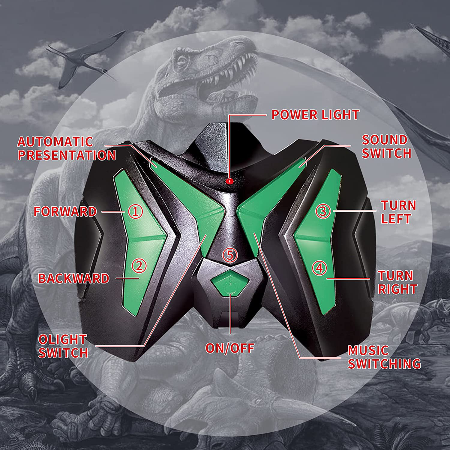 Remote Control Dinosaur Toys for Kids 5-7,Kids Dinosaur Toys for 5 6 7 8 9 10+ Year Old Boys Dinosaur Robot Walking Velociraptor with Light Sounds USB Charge Birthday Gifts for Boys Girls 4-8