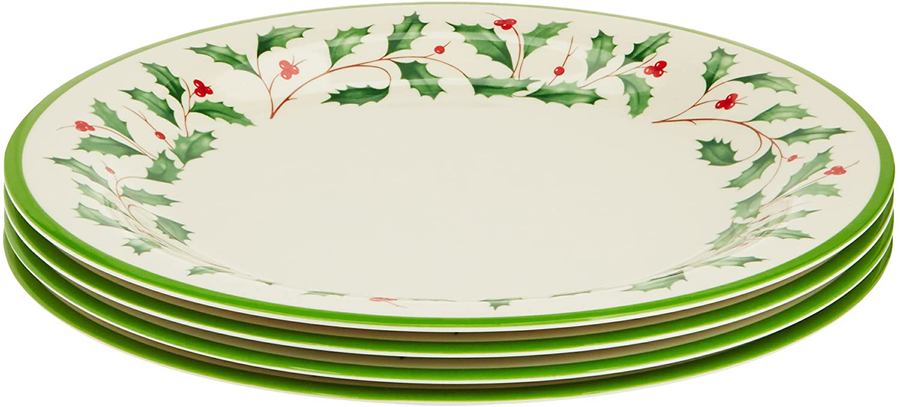 Lenox Holiday 4-Piece Melamine Dinner Plate Set