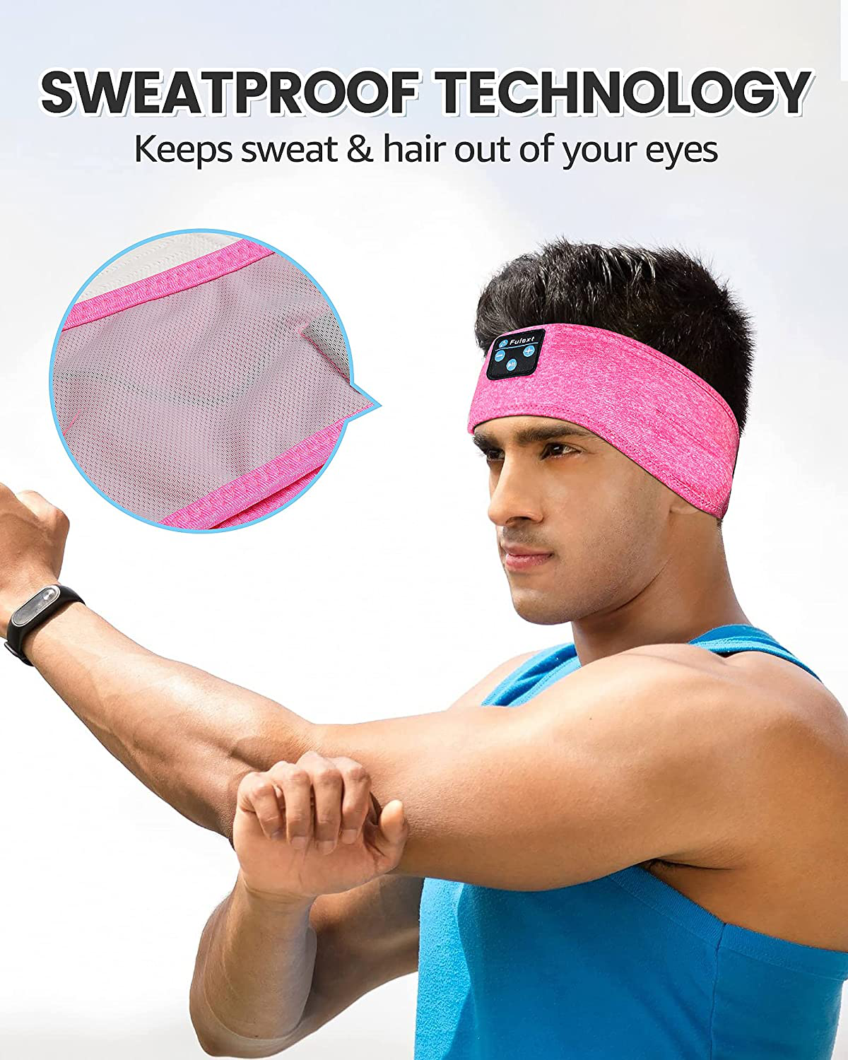 Headphones for Sleeping, Perytong Sleeping Headphones Music Sleep Headband, Ultra-Soft Headphones Headband for Side Sleepers, Sleeping Gifts for Men Women