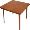 STAKMORE Straight Edge 32" Square Folding Card Table, Cherry Finish