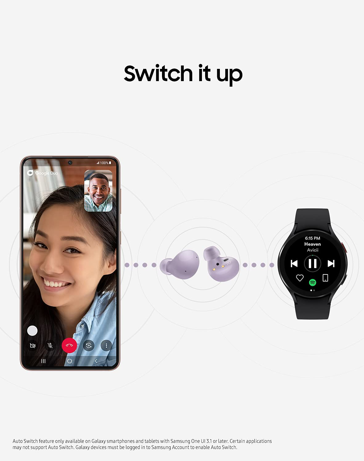 SAMSUNG Galaxy Buds 2 True Wireless Earbuds Noise Cancelling Ambient Sound Bluetooth Lightweight Comfort Fit Touch Control US Version, Lavender