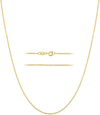 KISPER 24K Gold over Stainless Steel 1.5Mm Thin Cable Link Chain Necklace