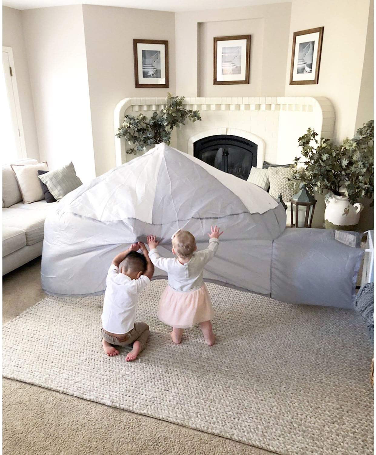 The Original Airfort Build a Fort in 30 Seconds, Inflatable Fort for Kids (Mod about Gray)