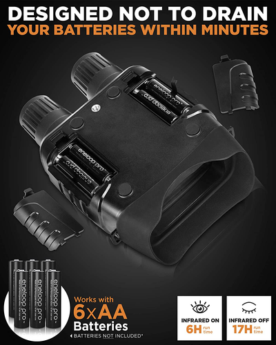 CREATIVE XP Digital Night Vision Binoculars for 100% Darkness - save Photos & Videos with Audio – 4X35 Mm Infrared Spy Gear for Hunting & Surveillance – Large Screen, 1000Ft Viewing Range & 32GB Card