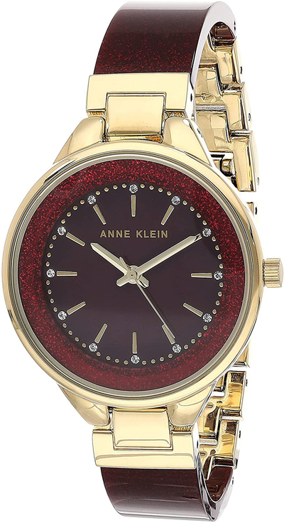 Anne Klein Women'S Premium Crystal Accented Resin Bangle Watch