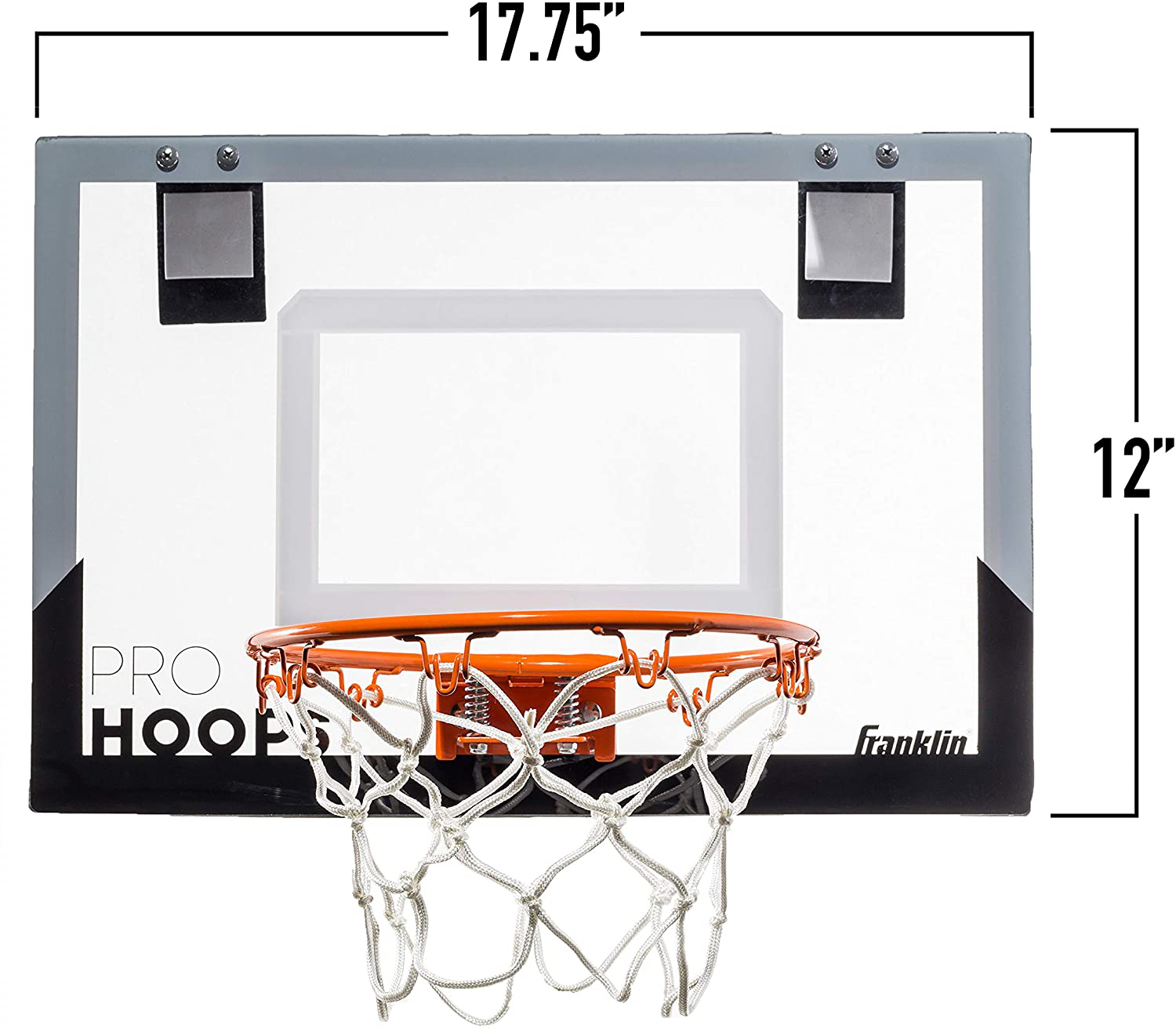 Franklin Sports over the Door Basketball Hoop - Slam Dunk Approved - Shatter Resistant - Accessories Included