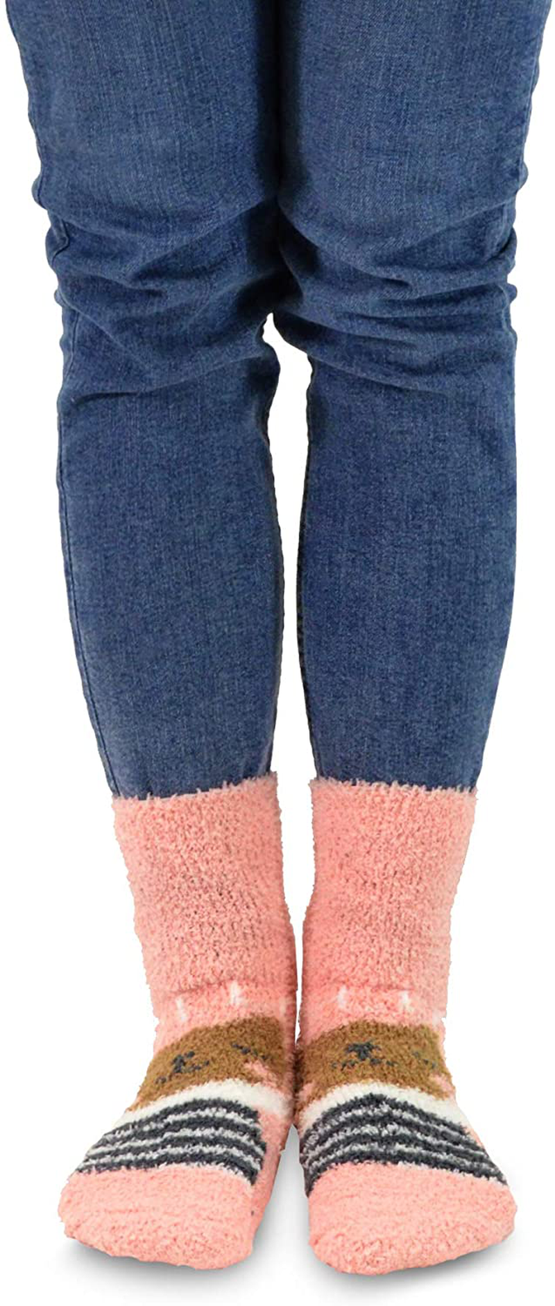 Teehee Winter Holiday Fun Fuzzy Crew Socks for Women 9-Pair with Gift Box