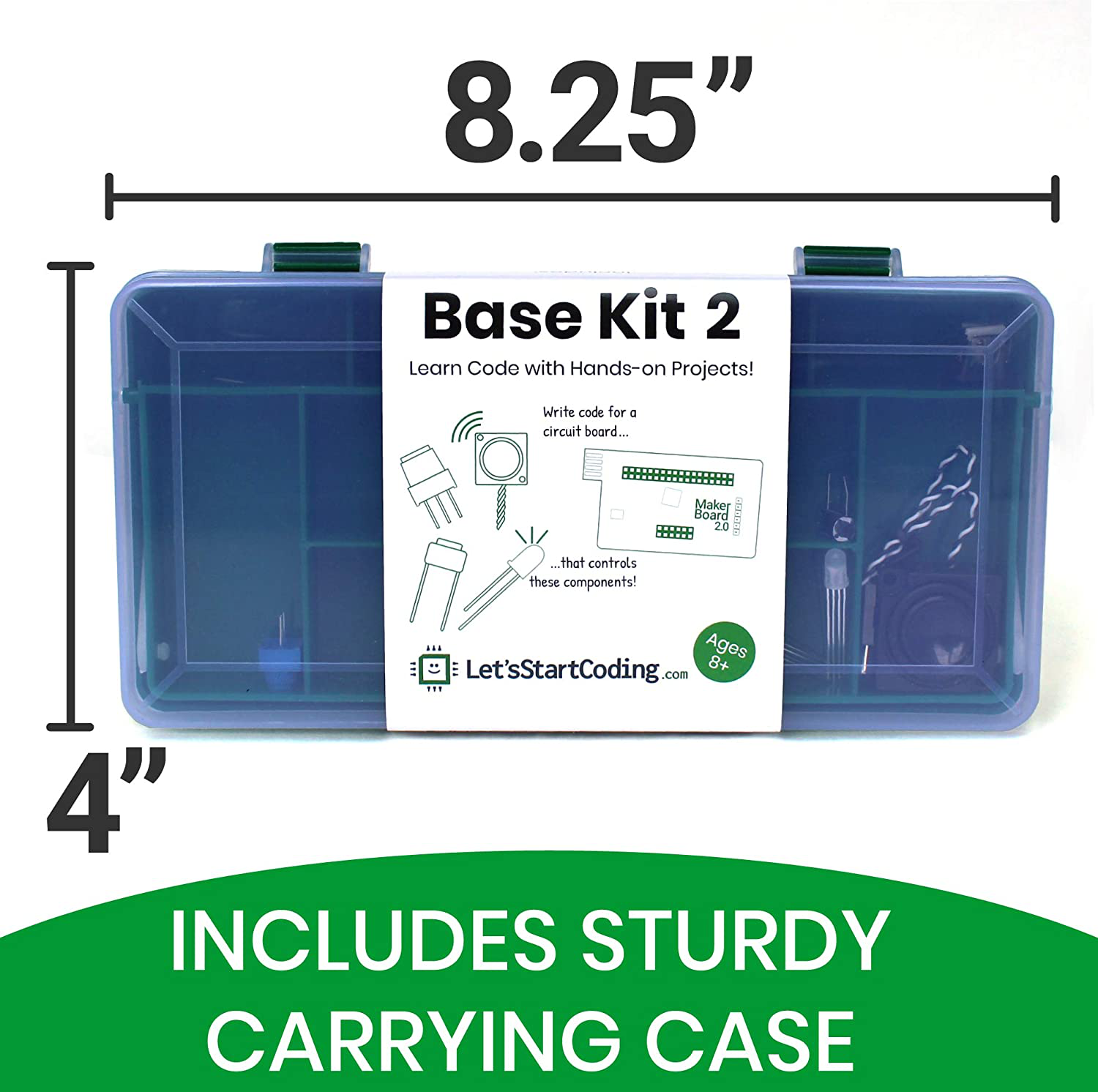 Base Kit Computer Coding for Kids 8-12. Learn Code and Electronics. Great Gift for Boys and Girls to Learn STEM Skills!