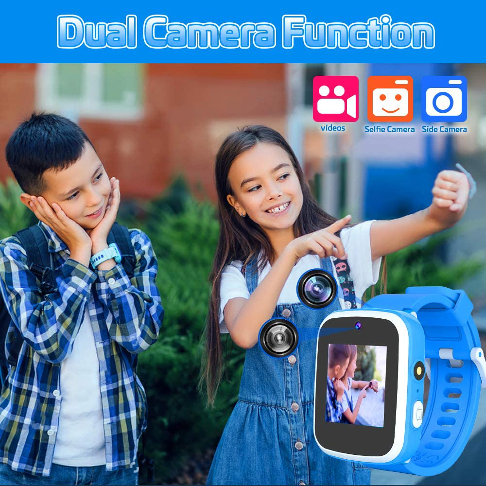 Yehtta Kids Smart Watch Toys for 3-8 Year Old Boys Toddler Watch HD Dual Camera Watch for Kids All in One Birthday Gifts for 6-10 Years Old Boys Blue Kids Watch Christmas Toys for Kids