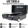 Victrola Vintage 3-Speed Bluetooth Portable Suitcase Record Player with Built-In Speakers | Upgraded Turntable Audio Sound| Includes Extra Stylus | Black, Model Number: VSC-550BT-BK