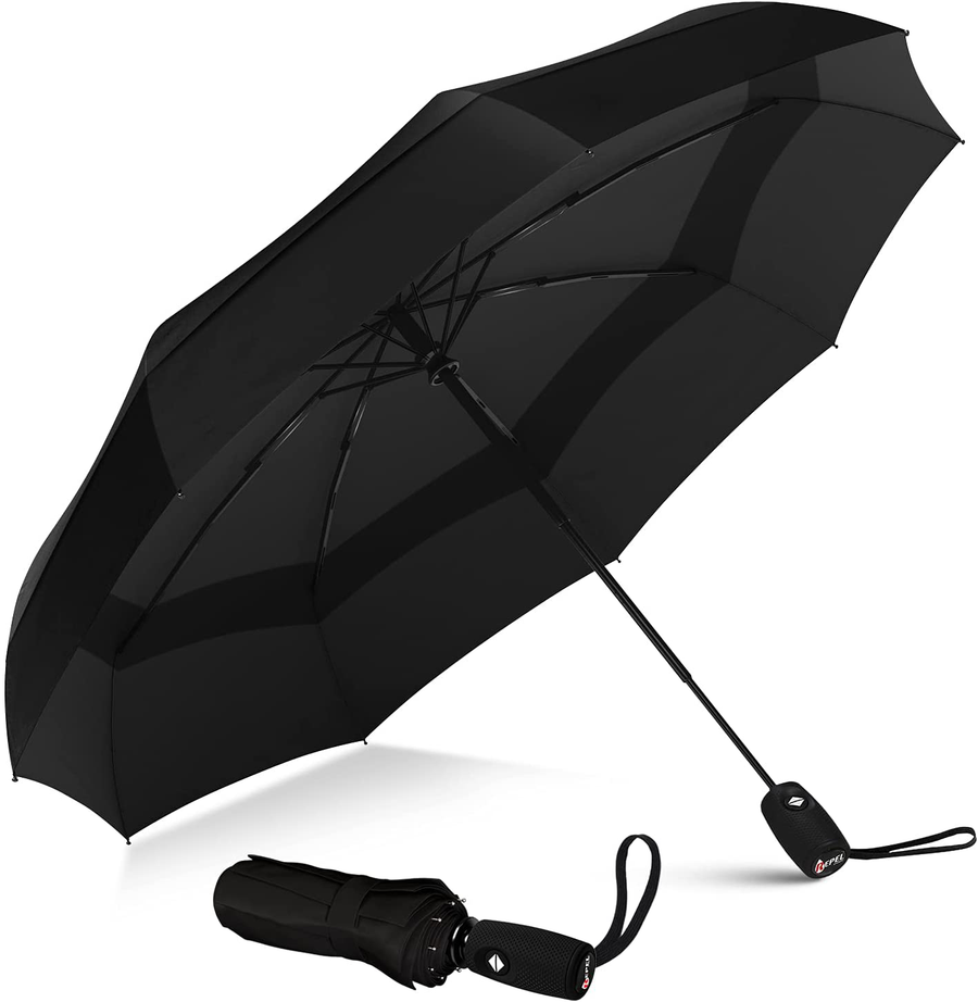 Repel Umbrella Windproof Travel Umbrella - Compact, Light, Automatic, Strong and Portable - Wind Resistant, Small Folding Backpack Umbrella for Rain - Men and Women