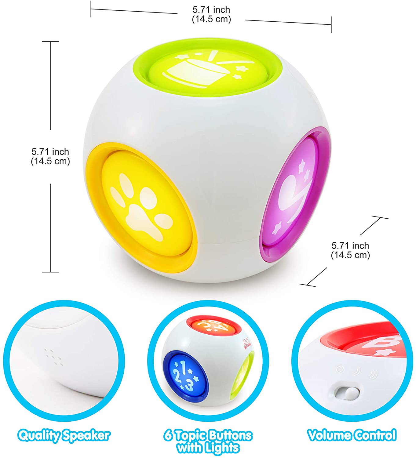 BEST LEARNING Learning Cube - Educational Activity Center Block Toy for Infants Babies Toddlers for 6 Month and up - Ideal Baby Toy Gifts