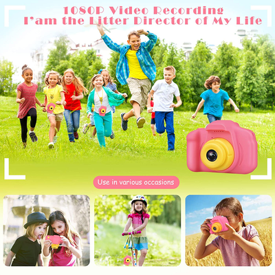 Desuccus Kids Camera Toys for Girls Camera for Kids Little Girls Digital Camera Toy Video Recorder for Girls Christmas Birthday Gifts for Girls Age 3-8 Year Old 32GB SD Card 5 Fun Games(Pink)