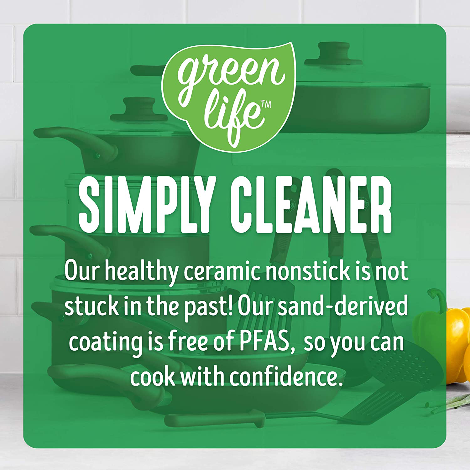 Greenlife Soft Grip Healthy Ceramic Nonstick, Cookware Pots and Pans Set, 16 Piece, Red