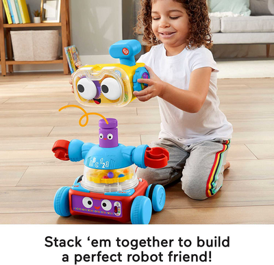 Fisher-Price 4-In-1 Ultimate Learning Bot, Electronic Activity Toy with Lights, Music and Educational Content for Infants and Kids 6 Months to 5 Years