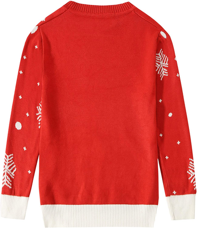 SSLR Youth Big Boys Holiday Santa Clause Knitted Sweater Ugly Christmas Sweater for Kids