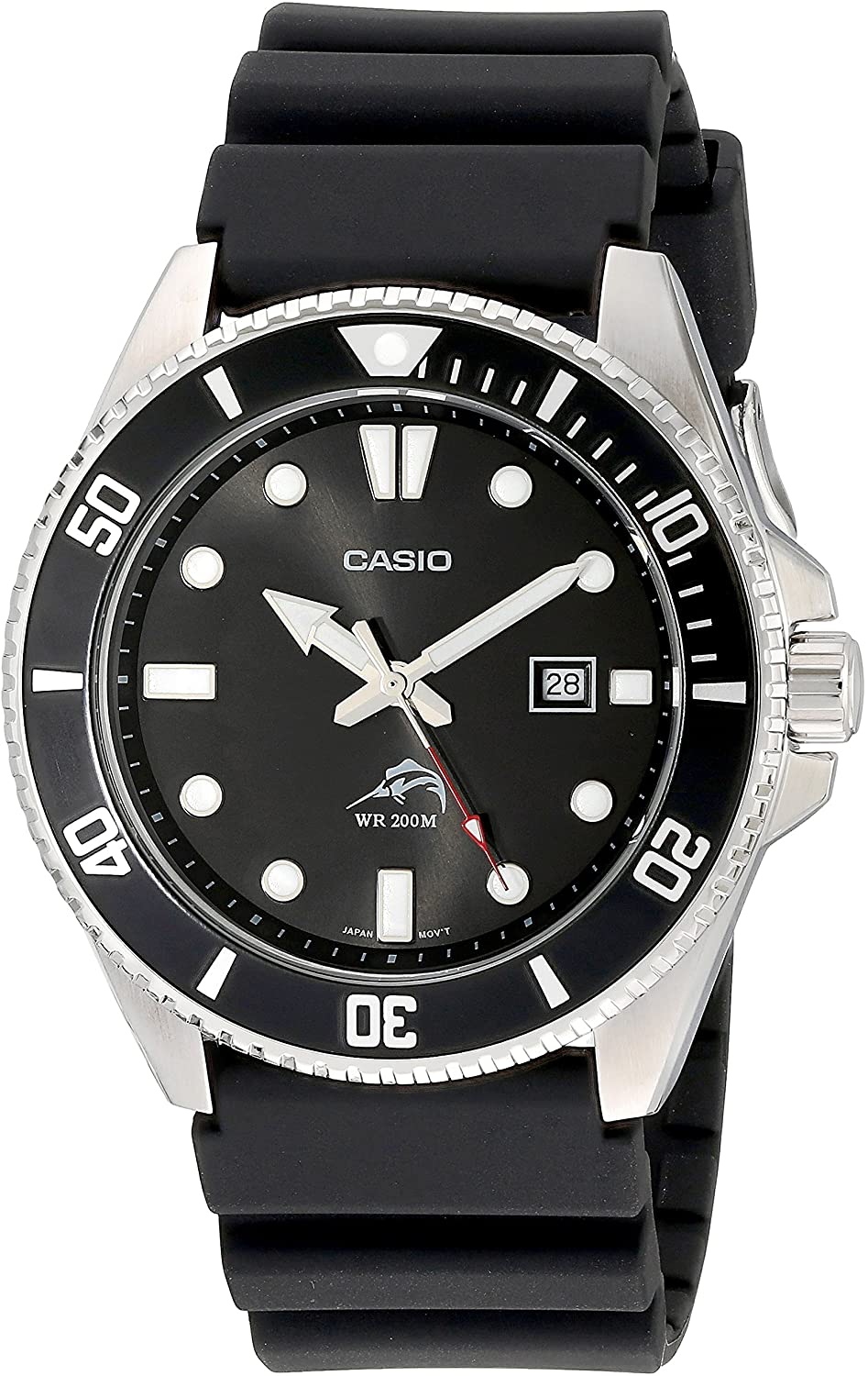 Casio Men'S MDV106-1AV 200M Duro Analog Watch, Black