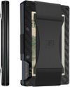 The Ridge Minimalist Slim Wallet for Men - RFID Blocking Front Pocket Credit Card Holder - Metal Small Mens Wallets with Cash Strap (Carbon Fiber)