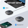 Anker Powerconf Bluetooth Speakerphone, 6 Mics, Enhanced Voice Pickup, 24H Call Time, Bluetooth 5, USB C, Zoom Certified Bluetooth Conference Speaker, Compatible with Leading Platforms for Home Office