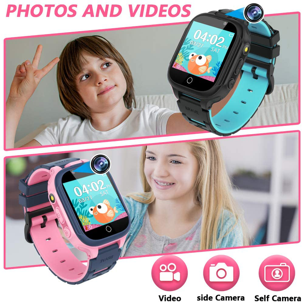 Kids Smart Watch Boys Girls with 14 Games Dual Camera 1.44" Touch Screen Music Player Video Recorder 12/24 Hr Pedometer Alarm Clock Calculator Flashlight Stopwatch Electronic Learning Education Toys