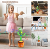 Kids Dancing Cactus Toys for Baby Boys and Girls, Talking Sunny Cactus Toy Electronic Plush Toy Singing, Record & Repeating What You Say with 120 English Songs and LED Lighting for Home Decor