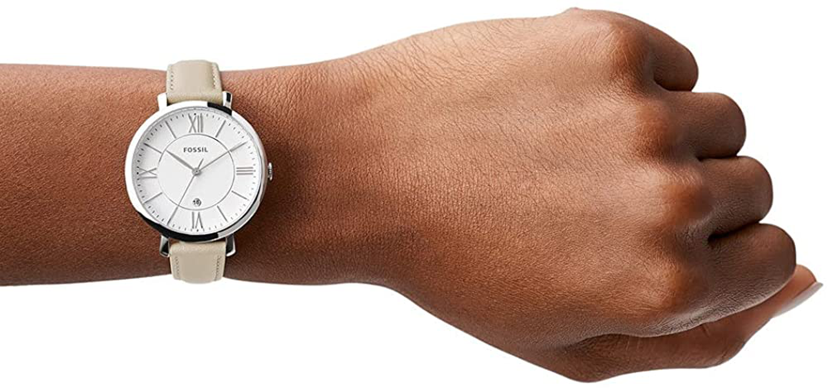 Fossil Women Jacqueline Stainless Steel and Leather Casual Quartz Watch