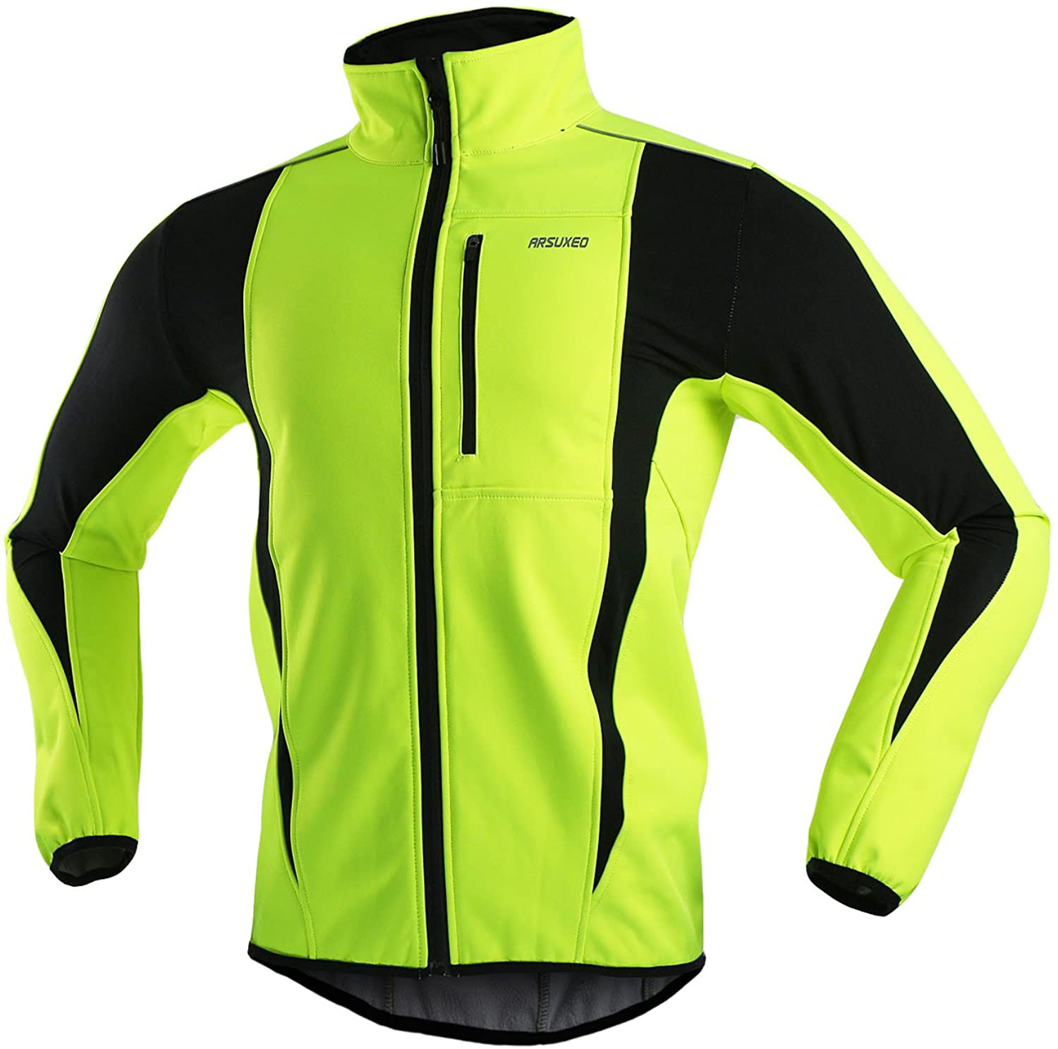 ARSUXEO Winter Warm up Thermal Softshell Cycling Jacket Windproof Waterproof 15-K