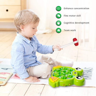 YEEBAY Interactive Whack a Frog Game, Learning, Active, Early Developmental Toy, Fun Gift for Age 3, 4, 5, 6, 7, 8 Years Old Kids, Boys, Girls,2 Hammers Included