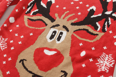 SSLR Youth Big Boys Holiday Santa Clause Knitted Sweater Ugly Christmas Sweater for Kids