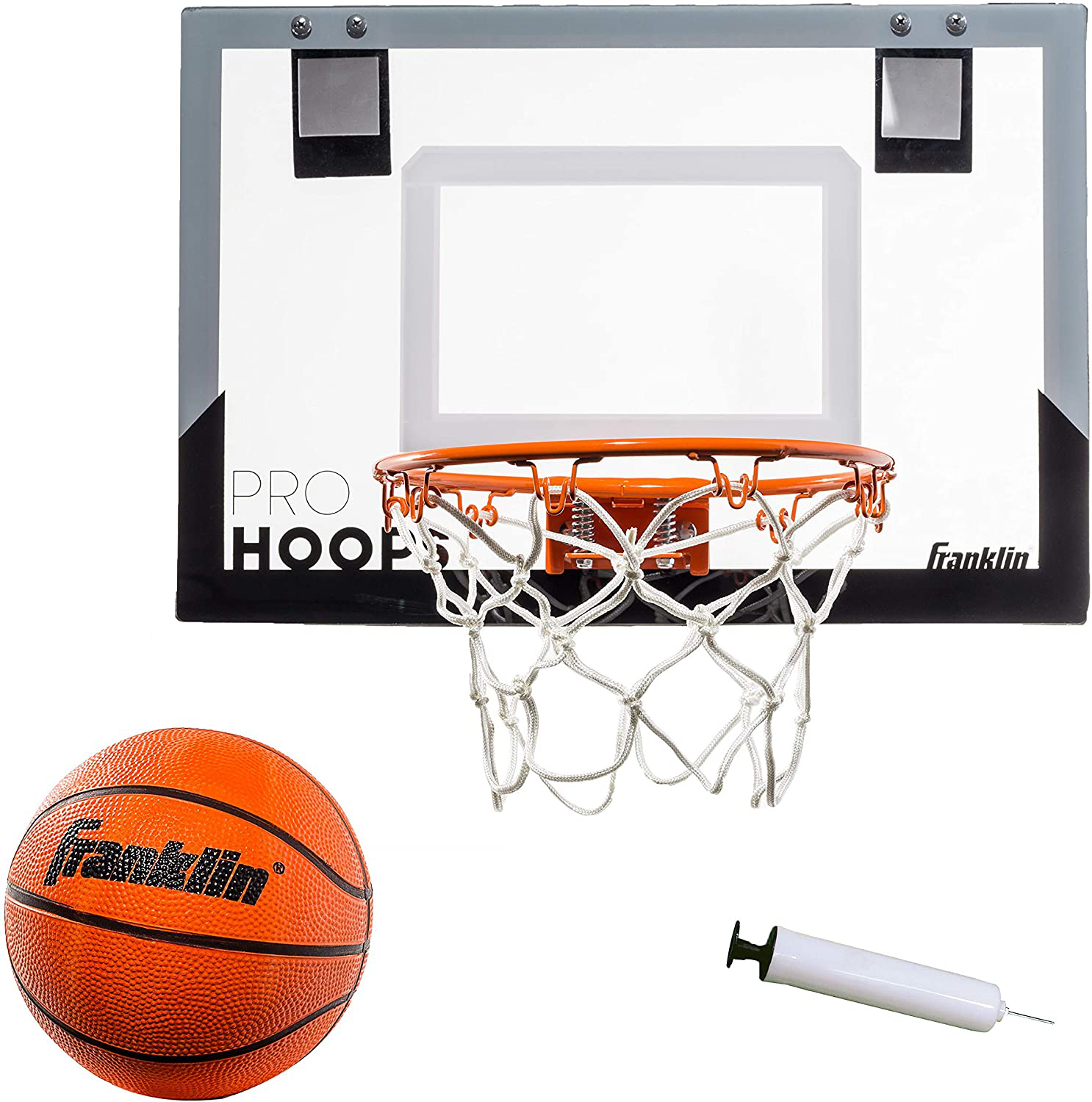 Franklin Sports over the Door Basketball Hoop - Slam Dunk Approved - Shatter Resistant - Accessories Included