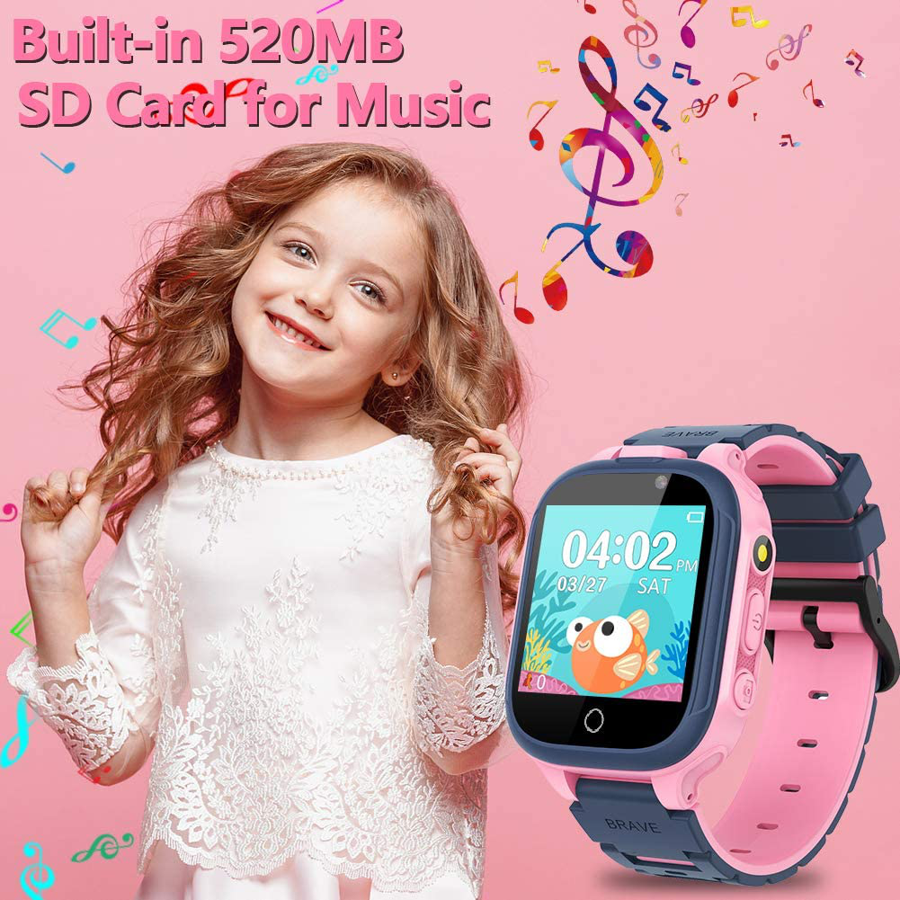 Kids Smart Watch Boys Girls with 14 Games Dual Camera 1.44" Touch Screen Music Player Video Recorder 12/24 Hr Pedometer Alarm Clock Calculator Flashlight Stopwatch Electronic Learning Education Toys