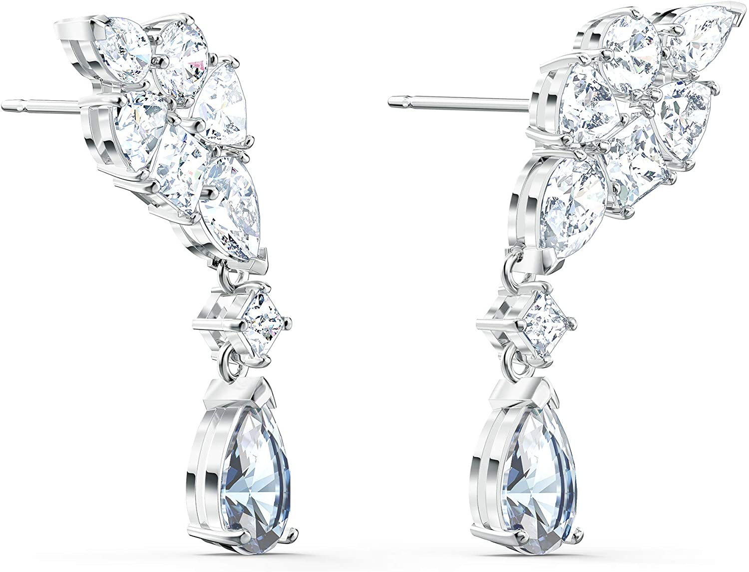 SWAROVSKI Women'S Tennis Deluxe Jewelry Collection, Rhodium & Rose Gold Tone Finish, Clear Crystals