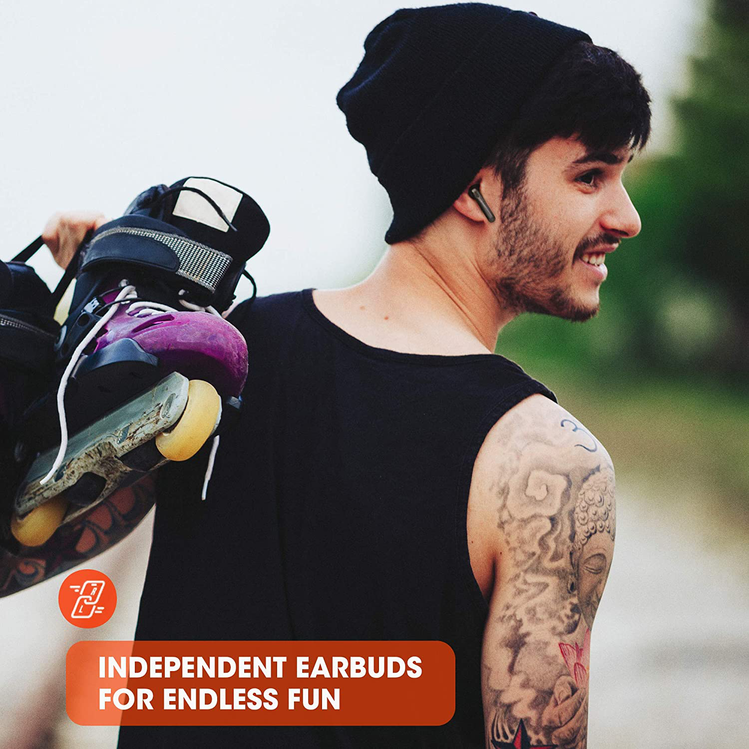 JBL Tune 225TWS True Wireless Earbud Headphones - JBL Pure Bass Sound, Bluetooth, 25H Battery, Dual Connect, Native Voice Assistant (Black)