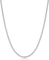 NYC Sterling round Link Chain - Rhodium Necklaces for Men – Luxurious Rhodium Chain – 2Mm round Box Chain – Modern and Minimalist Design – Made in Italy - 16-Inch to 30-Inch