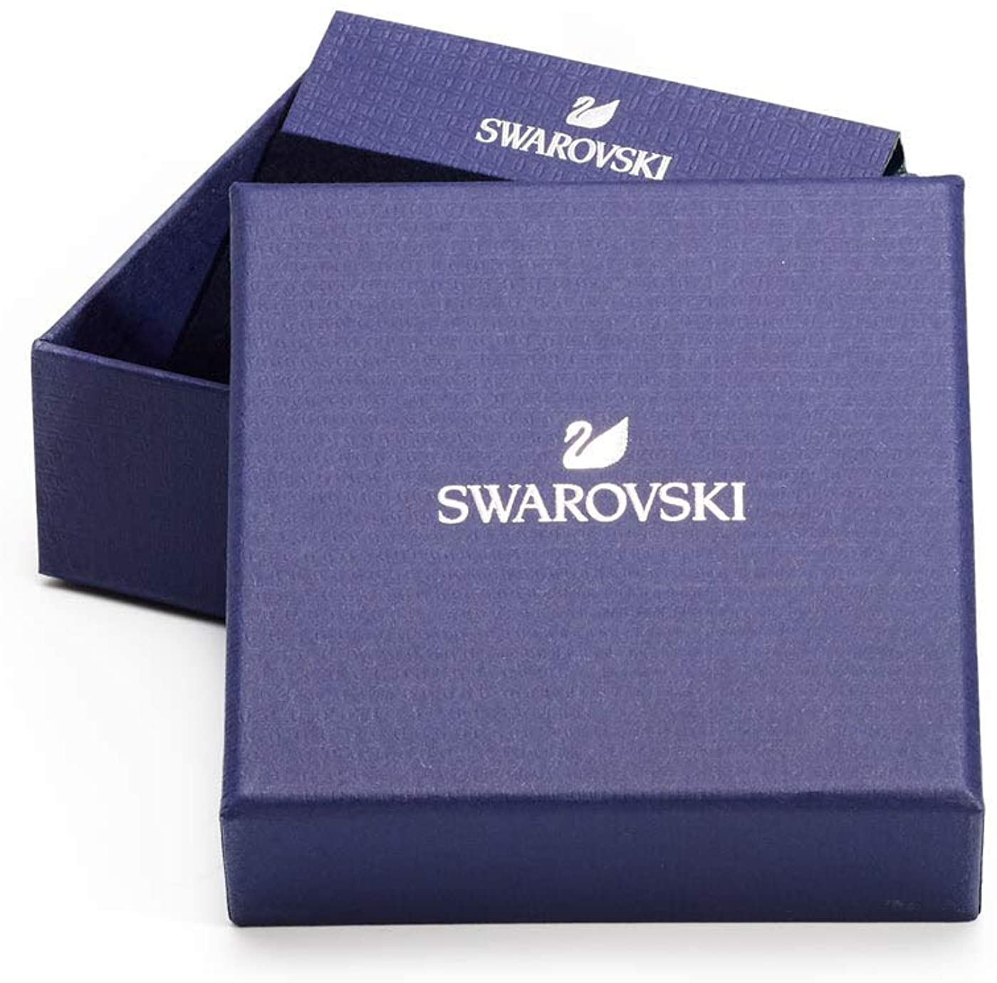 Swarovski Attract Square Stud Pierced Earrings with Clear Crystals on a Rhodium Plated Setting with Butterfly Back Closure