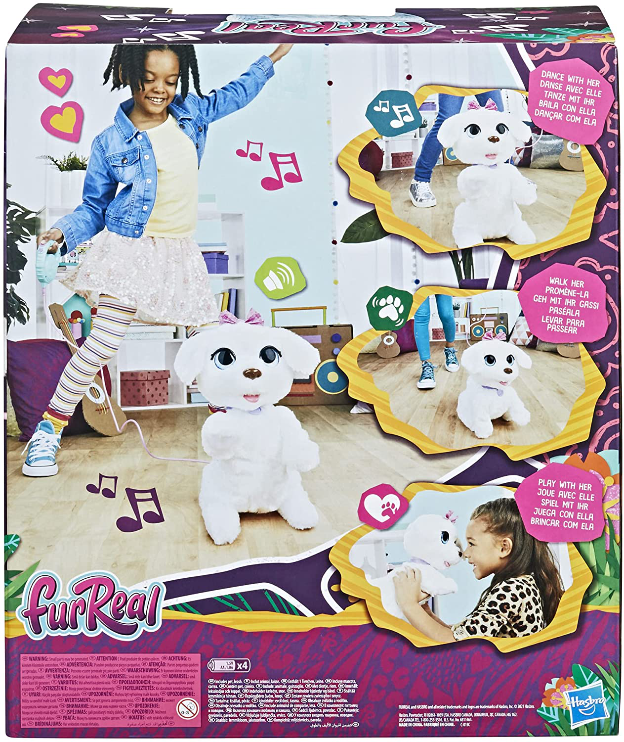 Furreal Gogo My Dancin' Pup Interactive Toy, Electronic Pet, Dancing Toy, 50+ Sounds and Reactions, 5 Different Songs, Ages 4 and up , White